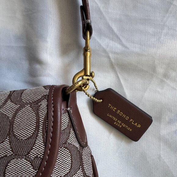COACH Soho Flap Bag in Crystal Signature Jacquard - Picture 3 of 15
